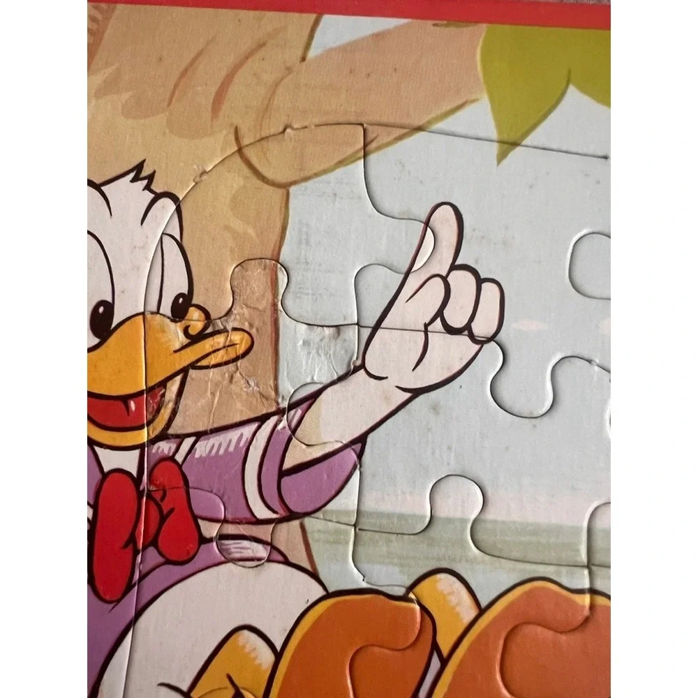 Vintage Walt Disney Framed Tray Puzzle Lot of 3 Lady Cinderella Donald‎ Duck